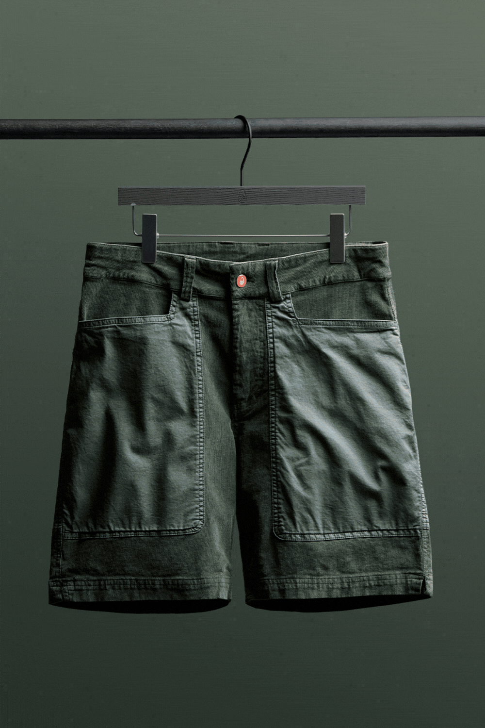 BLOCKED CORDUROY SHORTS